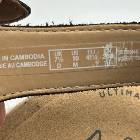 Clark's Collection Black Platform Sandals Size 10 MCS6359F - Picture 7 of 7